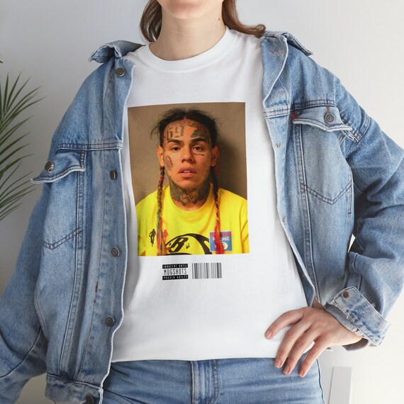 Tekashi 6ix9ine Mugshot Shirt | Y2K Rap Graphic T Shirt | Hip Hop