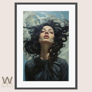 Surrealist art prints, Dark fantasy artwork, Dystopian Wall Art, Macabre Wall Art, Dark Academia, Strange Weird Digital Art, Woman Portrait