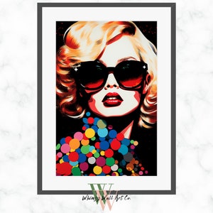 Vivid Pop Art Woman Portrait Print: &quot;Pop Femme&quot; Collection (Digital Download)