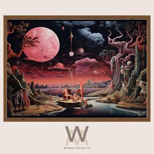 Surreal Fantasy Landscape Art Print: Mystical Dreamscape (Digital Download)