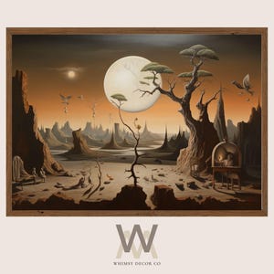 Surreal Sci-Fi Landscape Art Print: Mystical Dreamscape (Digital Download)