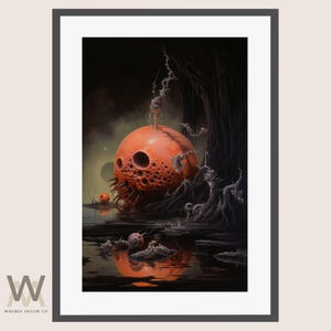 Surrealist art prints, Dark fantasy artwork, Dystopian Wall Art, Macabre Wall Art, Dark Academia, Strange Weird Digital Art, Deep Sea Art