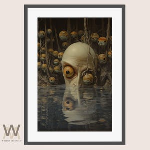 Surrealist art prints, Dark fantasy artwork, Dystopian Wall Art, Horror Wall Art, Dark Academia, Strange Weird Digital Art, Weird Portrait