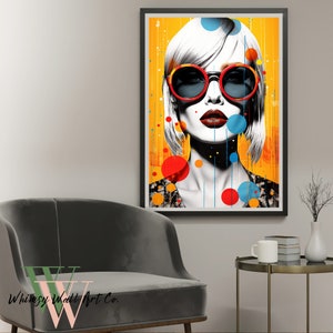 Pop Art Woman Portrait: Vivid Colors Wall Art (Digital Download)