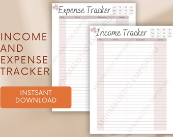 PLANIFICADOR DE PRESUPUESTO DIGITAL (PDF imprimible) - Registro de ingresos y gastos para la gestión financiera mensual - Descarga instantánea - Registro de ahorros - Finanzas