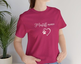 Camiseta unisex de mamá mastín, camiseta de mamá bulldog francés tibetano, camiseta de regalo, camiseta para amantes de las mascotas, camiseta de mastín