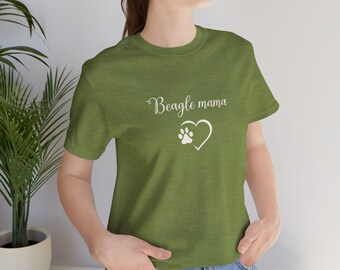 Camiseta unisex Beagle Mama, regalo para amantes de los perros, amantes de los animales, amantes de las mascotas, dueños de perros - Cumpleaños, Navidad, cachorro nuevo, mamá de perro