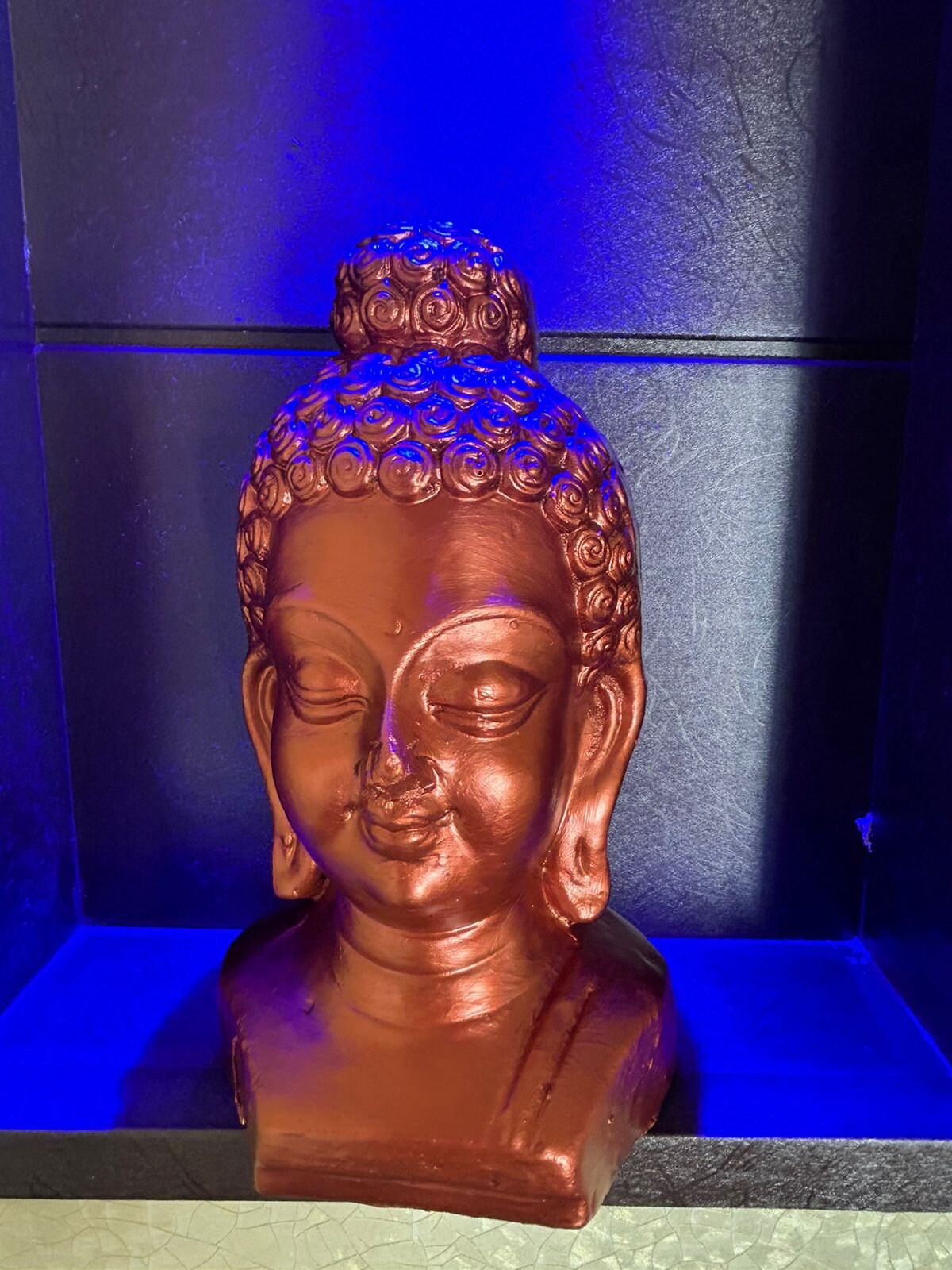 Lord Buddha Clay Statue Perfect Religious Gift Sitting Buddha Temple