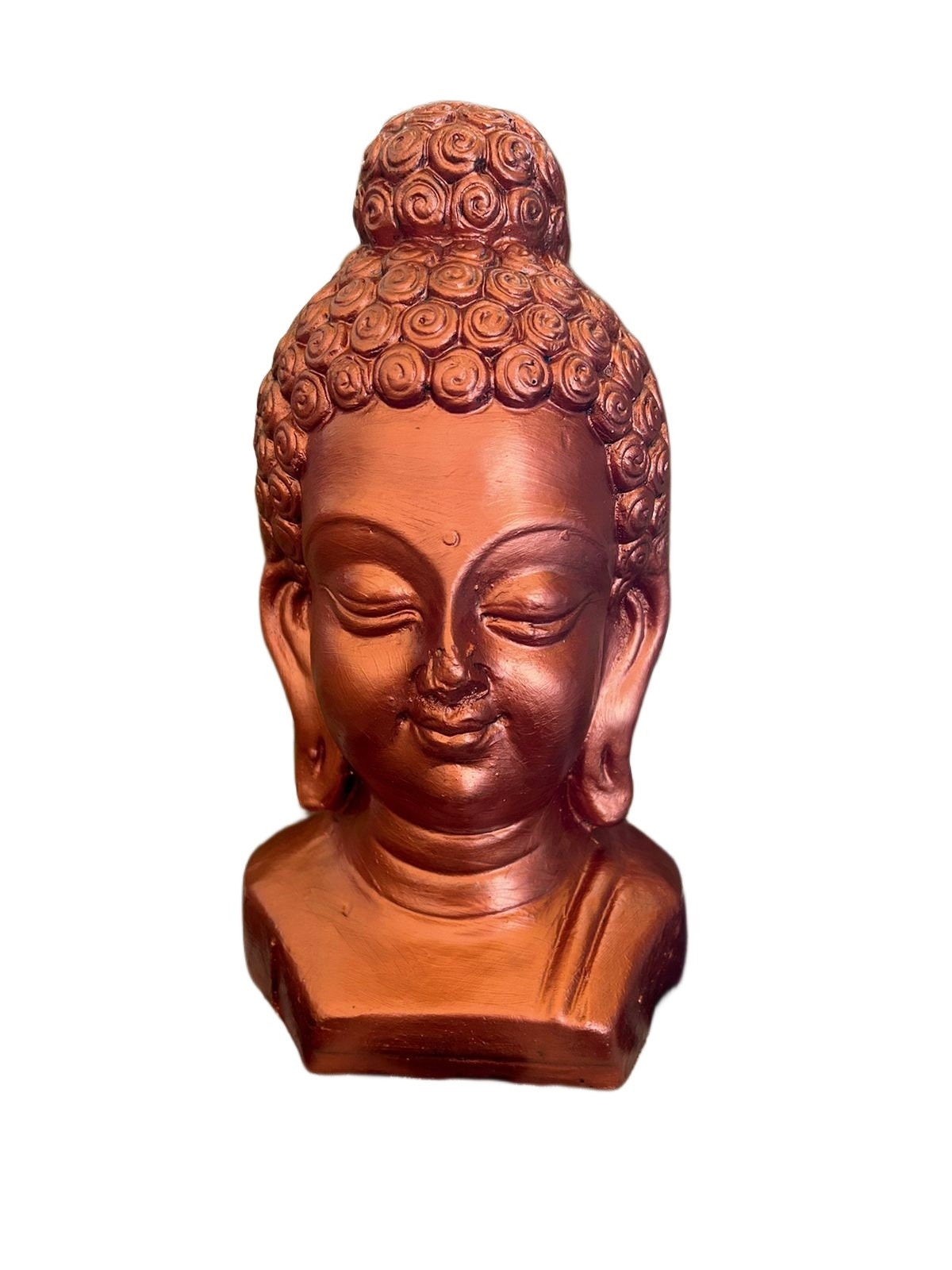 Lord Buddha Clay Statue Perfect Religious Gift Sitting Buddha Temple