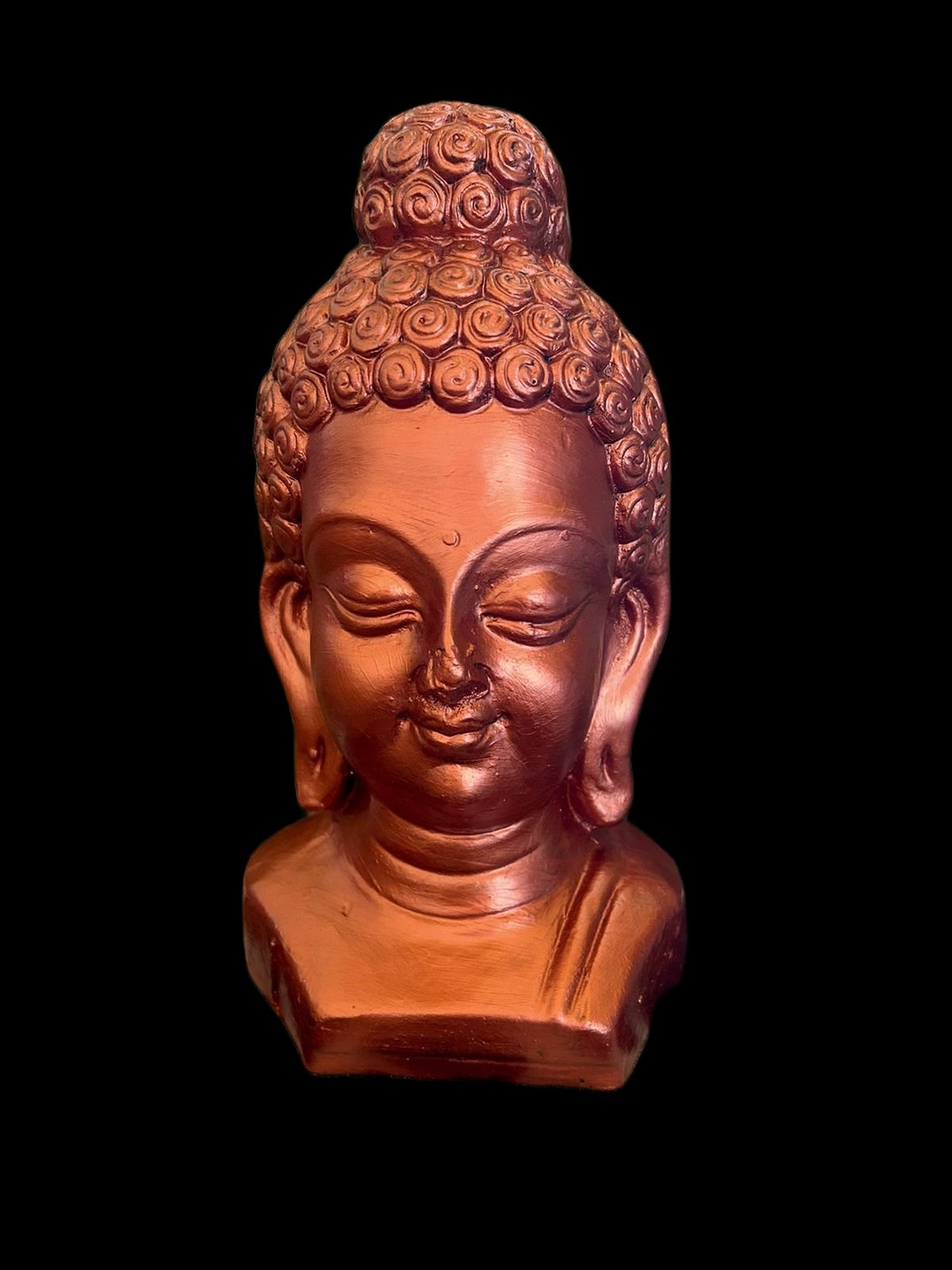 Lord Buddha Clay Statue Perfect Religious Gift Sitting Buddha Temple