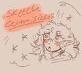 Fluffy's Doodle Sketch Commissions//  affordable, silly and cute product logo