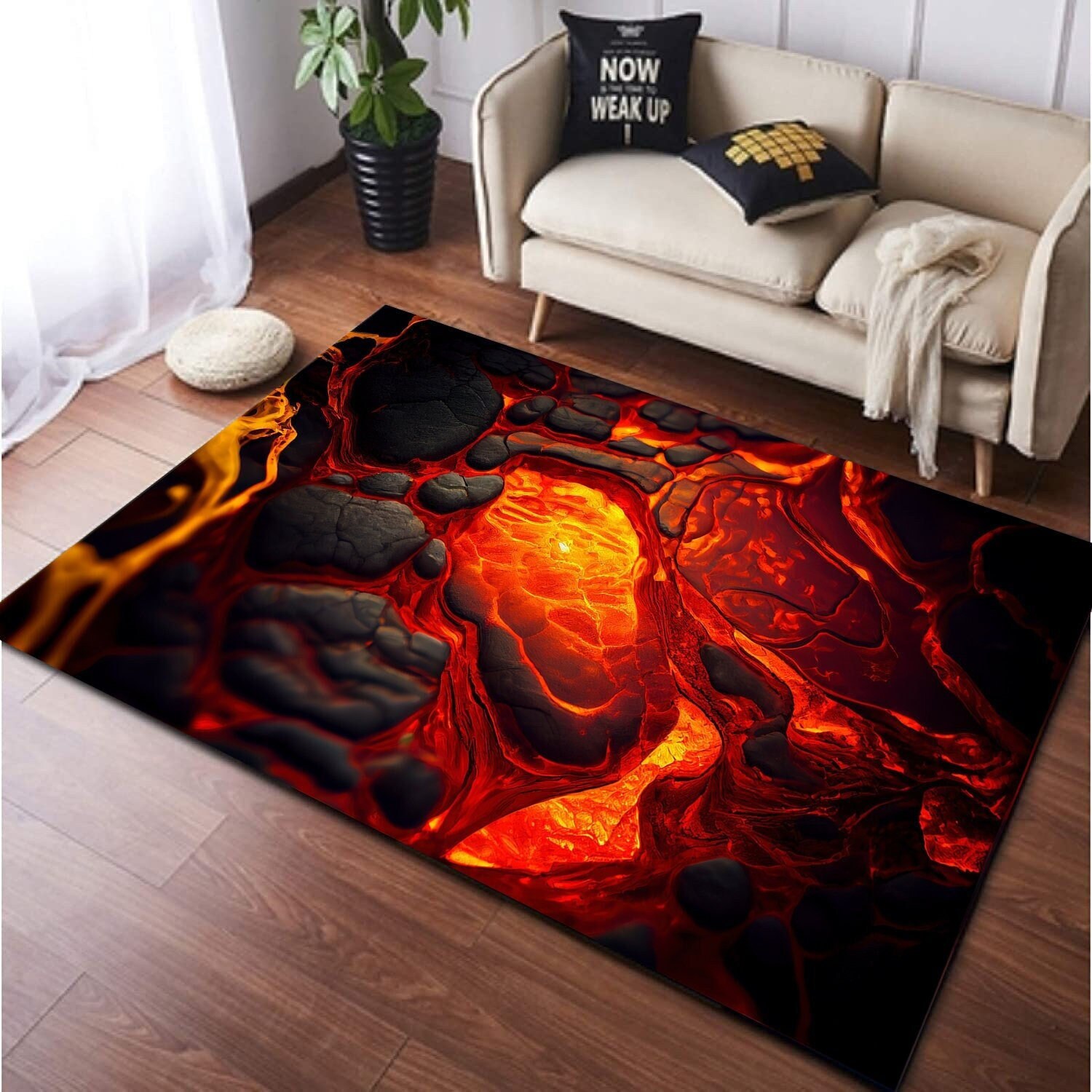 Hot Lava Bath Mat Etsy