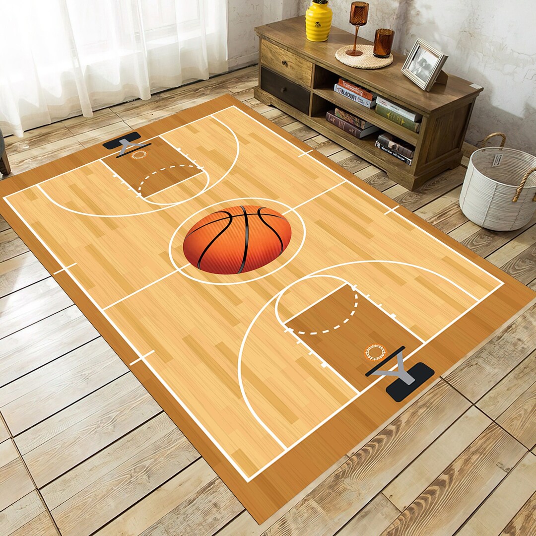 Basketball Court Rug Basketball Rug Sport Rug Area Rug Etsy