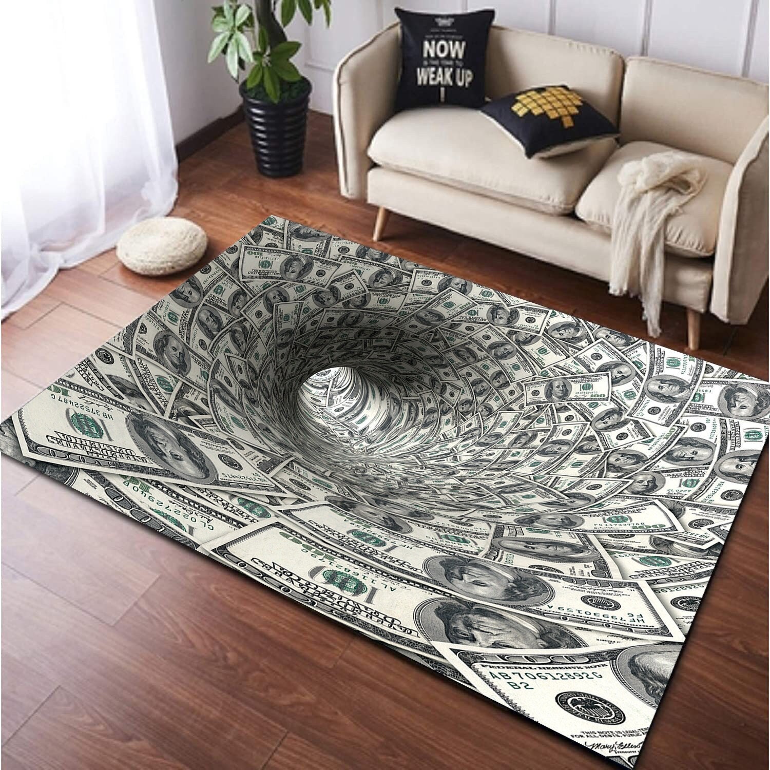 Money Rug Dollar Rug Dollar Bill Dollar Money Rug Money Etsy