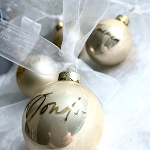 Christmas ball personalized Christmas tree ball gold black | Christmas gift Santa Claus Christmas tree Personalized Christmas tree