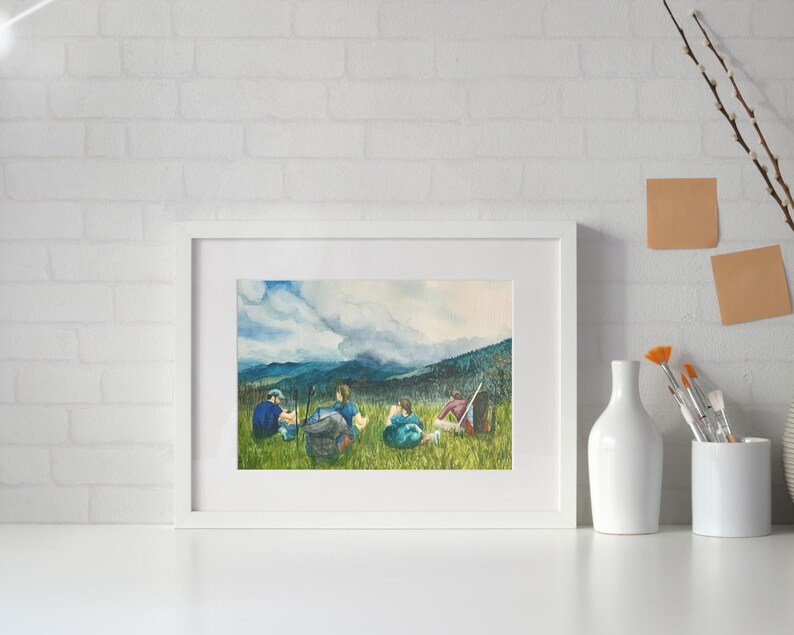 Custom Watercolor Landscape Painting Etsy