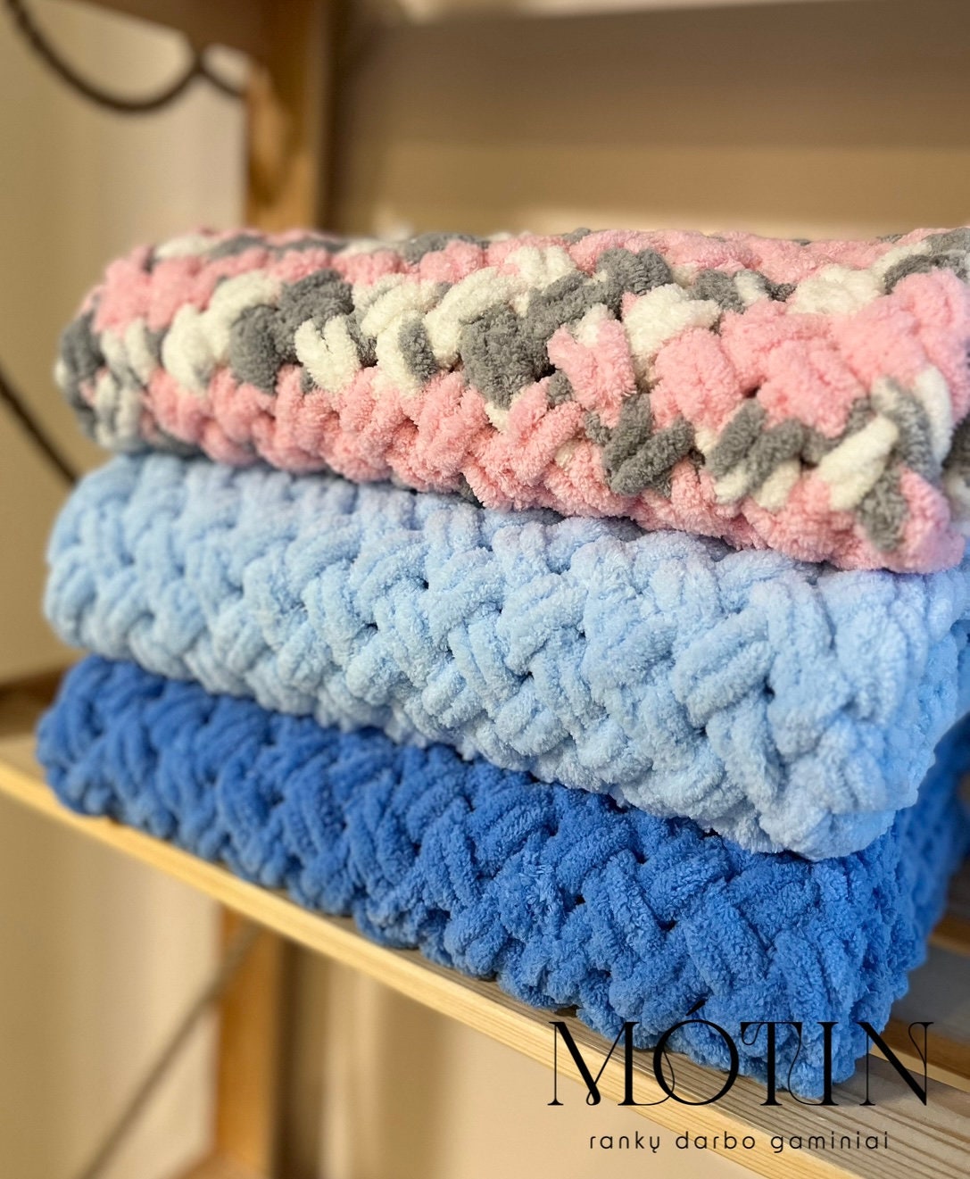 Puffy Blanket, Blanket, Handmade Blanket, Chunky Blanket, Baby Blanket