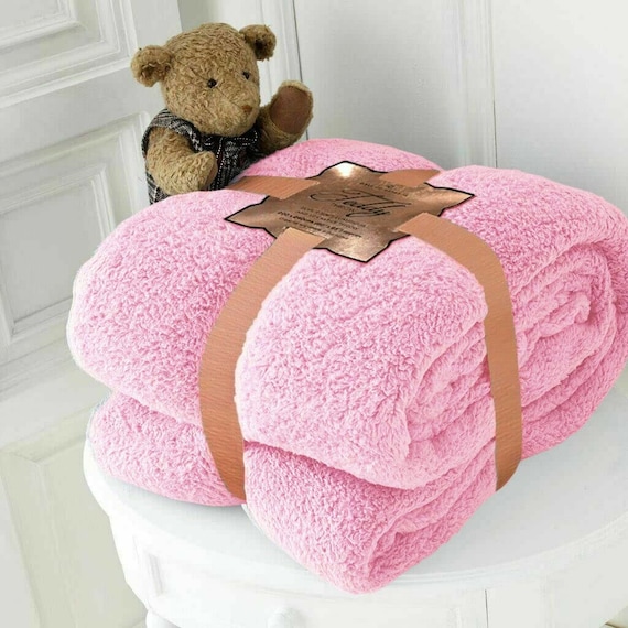Teddy fleece throw hotsell