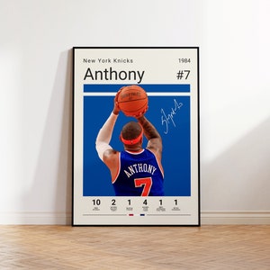 Carmelo Anthony Poster, New York Knicks Poster, Basketball Print, Basketball Poster, NBA Poster, Sports Poster, Gift For Him