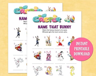 Name That Bunny | Easter Game | Easter Activity | Printable Easter Game | Virtual Easter Game | Easter Game | Easter Fun | Easter Bunny Game