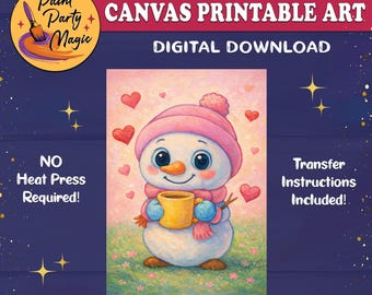 Plantilla imprimible para pintar y dibujar muñecos de nieve de San Valentín (hazlo tú mismo) - Cozy Cocoa Love