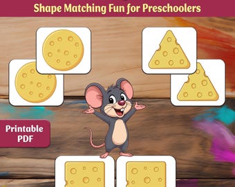 Juego de emparejamiento de formas imprimible – Tiny Thinkers Preschool Reconocimiento de formas y actividad de motricidad fina