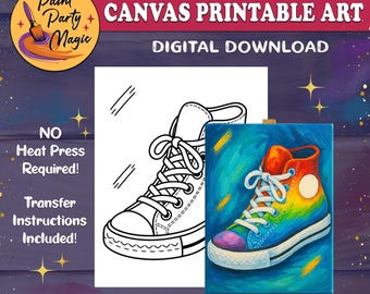 Plantilla imprimible para pintar zapatillas: ¡Diversión asegurada para todas las edades!