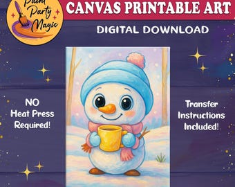 Plantilla imprimible para pintar muñecos de nieve (DIY) – Ideal para todas las edades