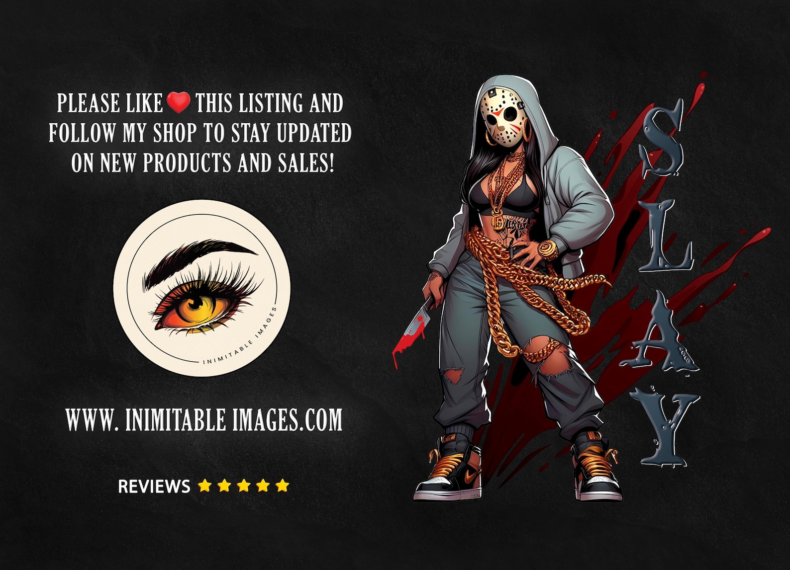 Female Jason Voorhees PNG: Horror Baddie Halloween Sublimation (digital ...