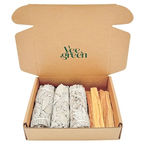 Coffret Sauge Blanche Salvia Apiana, Purification Amérindienne et batons Palo Santo origine Pérou, Encens Naturel à bruler Yoga méditation