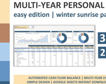 Hoja de cálculo de presupuesto fácil: Seguimiento del flujo de caja plurianual (Hoja de cálculo de Google)
