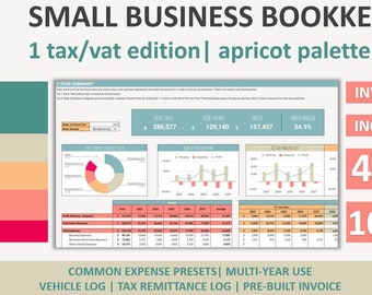 Hoja de cálculo de contabilidad de Google Sheets: Pequeñas empresas y autónomos (descarga digital)