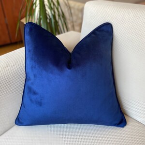 Abstract Pillow Cover, Velvet Throw Pillow, Colorful Cushion, Modern Home, DecorUnique Design, Piping Detail, Rainbow Colors, Zipper Closure, High-Quality Fabric, Custom Pillow Sizes, Vibrant Home Accessories, Living Room Decor, Bedroom Accents, pillow case, velvet throw pillow with piping, blue pillow, navy blue pillow, midnight blue pillow, blue cushion