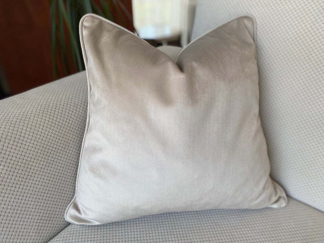 Any Size off White Soft Velvet Pillow, off White Cushion Cover With