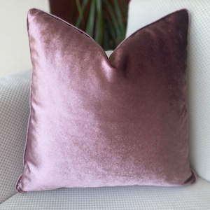 Purple Velvet Pillow Cover, powder pink upholstery velvet cushion cover, Luxury Euro Sham, luxury pillows, purple pillow, 18x18, CUSTOM SIZE
