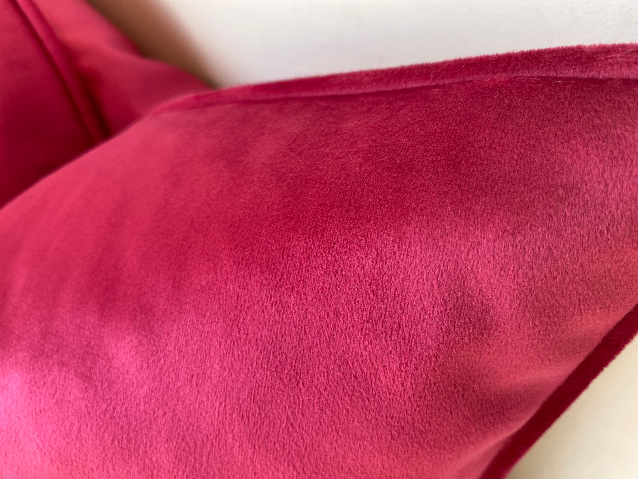 Pink Fuchsia Velvet Throw Pillow, Pink Velvet Cushion, Living Room ...