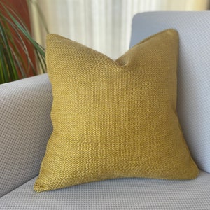 Yellow Woven Textured Throw Pillow, Mustard Woven Cushion Cover with Piping, Boho Euro Sham, Yellow Lumbar Pillow Case, Home Decor, ANY SIZE