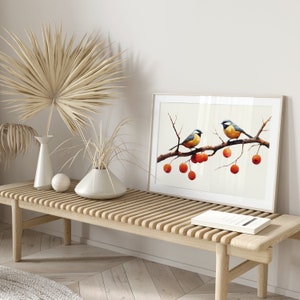 Bluebird Watercolor Print, Fall Decor, Blue Bird Artwork, Fall ...