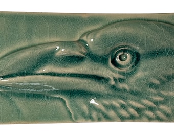 ReliefFliese, 3D Fliese, Rabe, türkis, Grüntöne, Kacheln, Mosaik, Bad, Küche, Garten, Fliesenmuster