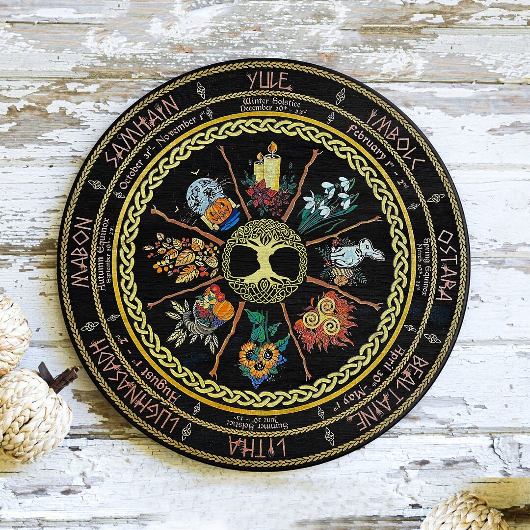 Wheel of the Year 2024 Pagan Calendar Witchcraft Wicca Etsy