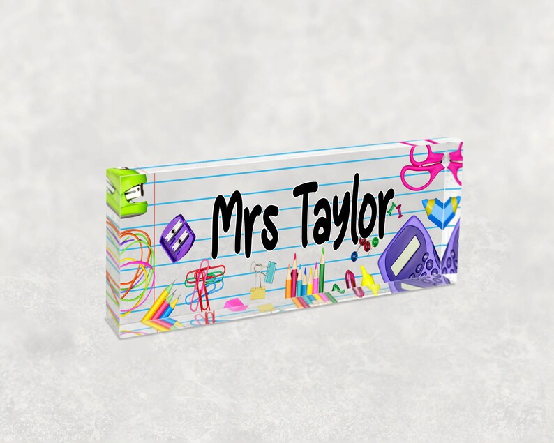 Custom Teacher Desk Name Plate Plaque Name Plate for Desk Etsy