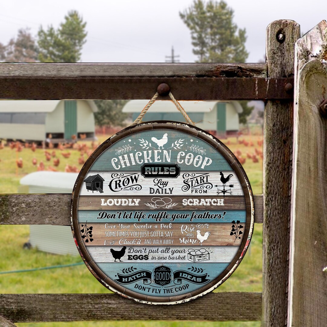 Personalized Chicken Coop Signs Farmhouse Sign Chicken Coop Etsy