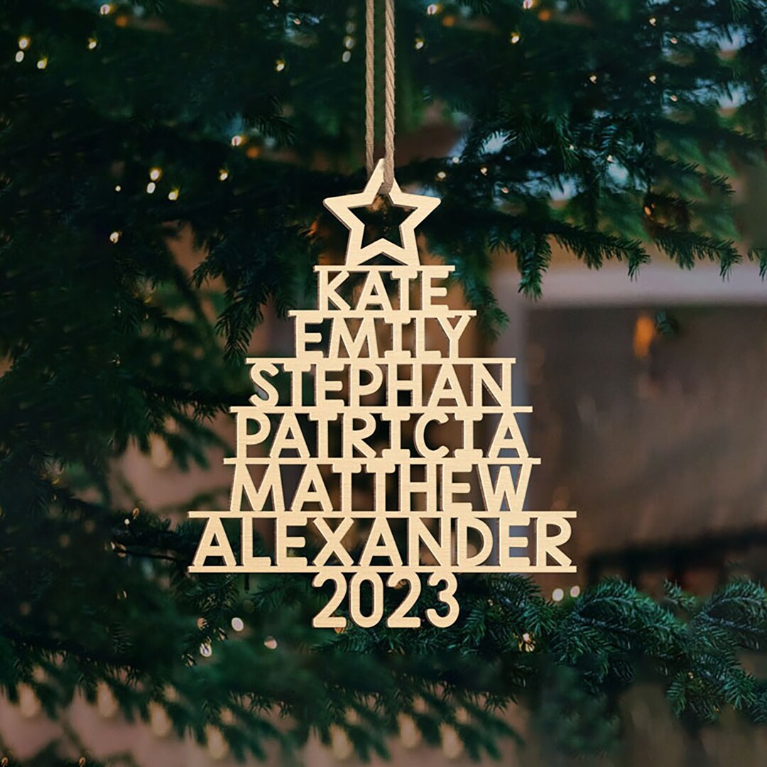 Personalized Family Name Christmas Ornament Christmas Tree Etsy Hong Kong