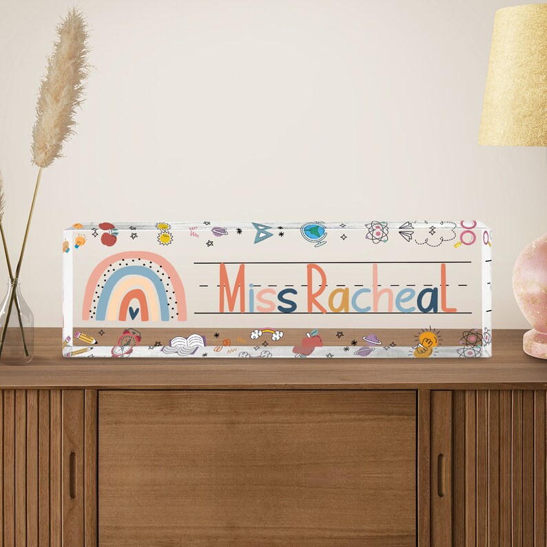 Custom Teacher Desk Name Plate Plaque Name Plate for Desk Etsy