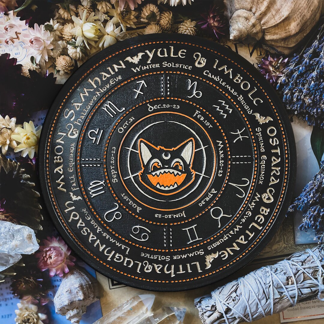Wheel Of The Year Pagan Calender Witchcraft Wicca Witch Etsy