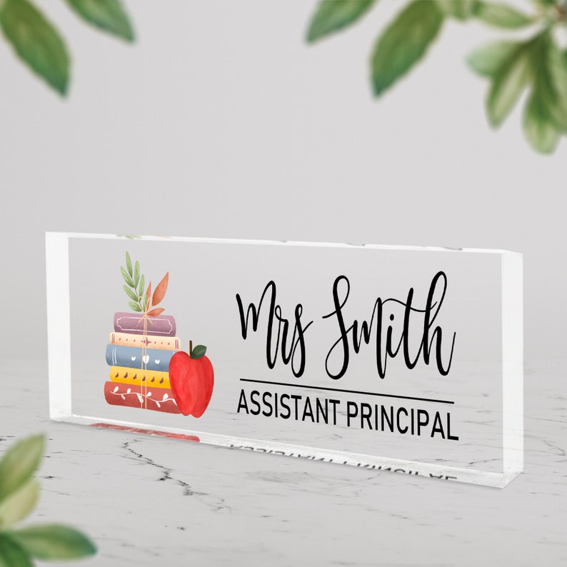 Custom Teacher Desk Name Plate Plaque Name Plate for Desk Etsy