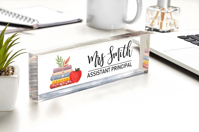 Custom Teacher Desk Name Plate Plaque Name Plate for Desk Etsy