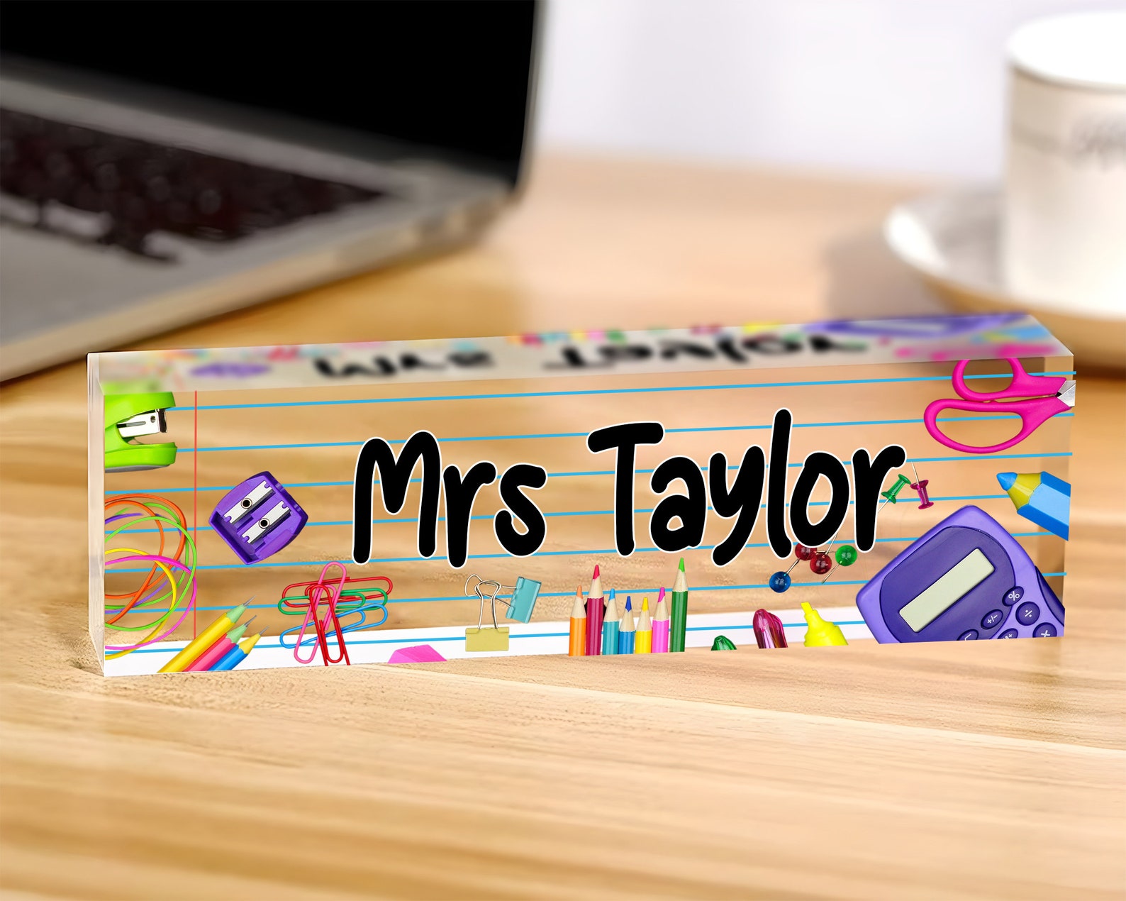 Custom Teacher Desk Name Plate Plaque Name Plate for Desk Etsy