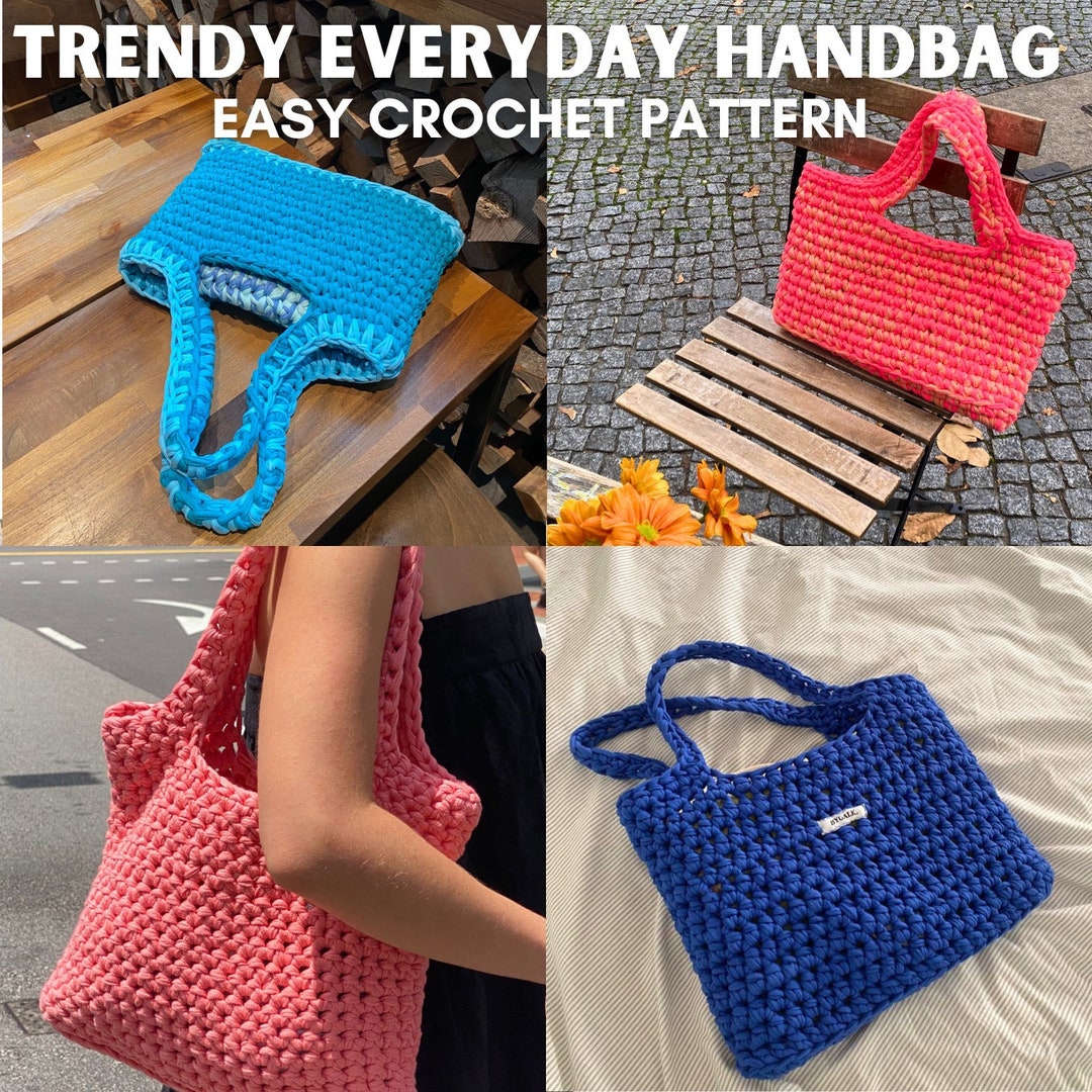 EASY Crochet Bag Pattern Video Tutorial Trendy Everyday Handbag