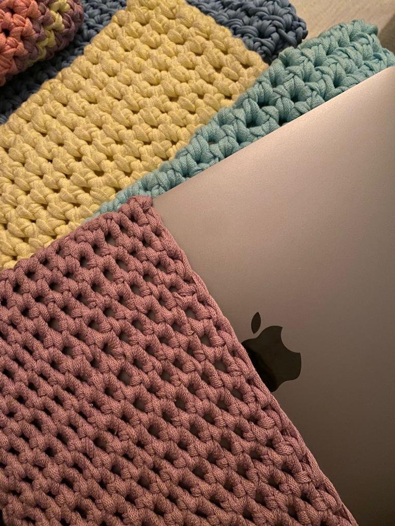 Crochet Laptop Sleeve Pattern Trendy Crochet Laptop Case Etsy